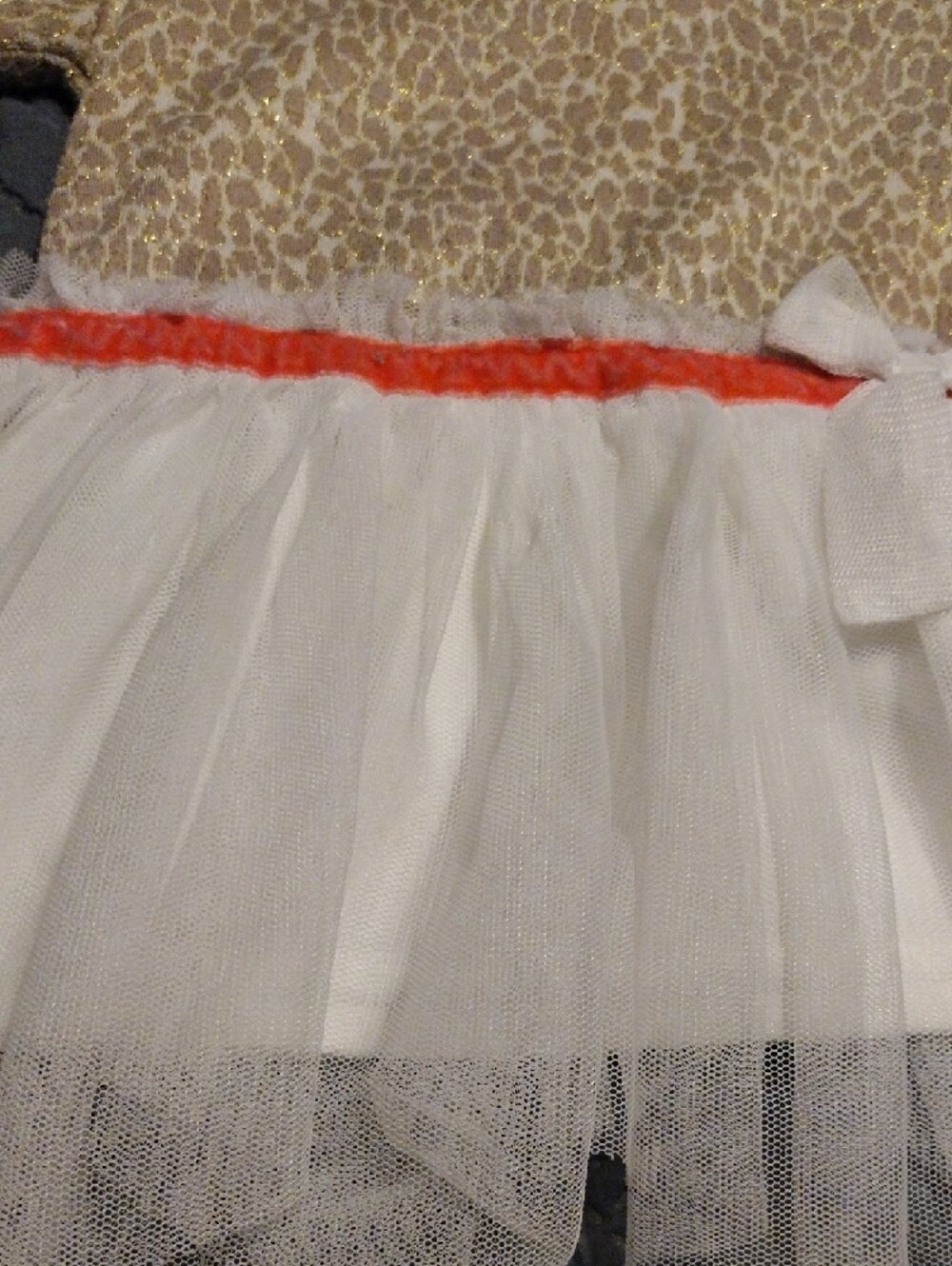 Sparkle Animal-Print Tulle Dress with White Skirt - Picture 6 of 9